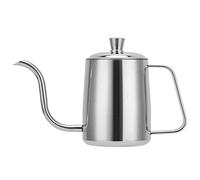 Stainless Steel Gooseneck Coffee Kettle | 350ML with Long Fine Spout for Controlled Pour Over | Manual Coffee Maker for Home/Office/Cafe | Ergonomic Handle, Silver Finish