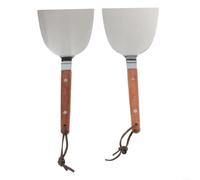 Stainless Steel Grill Spatula 2-Pack Beveled Edge(big) | Beveled edge design, easy food flipping, sturdy steel build, indoor outdoor use, 2-piece set