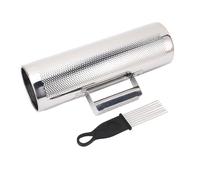 Stainless Steel Guiro Instrument | 32x10cm Latin Percussion with Scraper | Loud & Bright Sound for Caballito Music/Jazz Bands/Live Shows | Ergonomic Handle Design