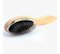 Stainless Steel Hair Brush Wig Comb with Wooden Handle, Prevent Frizzing Prevent Static Electricity Exquisite Wig Brush for Home and Wig Stores