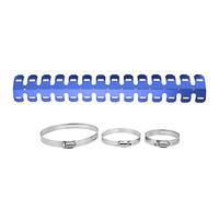 Stainless Steel Heat Exhaust Protector, Universal Heat Cover for Car Motorbike Lightweight Automotive Heat Material and Exhaust Heat Guard Accessory (D (blue))