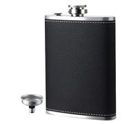 Stainless Steel Hip Flask 8oz - Strong Sealing Ability | Leak-Proof Portable Liquor Flask With Funnel 12.2x9.3x2.2cm | For Men Outdoor Travel Camping Adventures, Stylish Glitter Design 110g