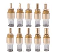 Stainless Steel Hose Barb Filter 3 PCS 6~19mm Hose Check Valve With Filter Water Pump Foot Garden Irrigation Pipe One-way Aquarium Brass Fittings(14mm)