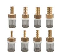 Stainless Steel Hose Barb Filter 4 pc 6~19mm Hose Filter Car Wash Garden Irrigation Filters Brass Strainer Sprayer Pump Filtering Net Stainless Steel Mesh(6mm)