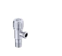 Stainless Steel Hot And Cold Angle Valve, Large Flow Triangle Water Stop Switch 3/4"(HI)