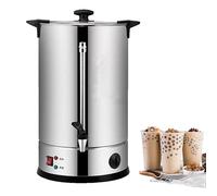 Stainless Steel Hot Water Kettle Dispenser - Boiler Warmer Coffee Urn with Cover And Spigot - Ideal for Hot Water Or Beverage - Insulated Barrel for Milk Tea Bucket(15L)