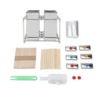 Stainless Steel Ice Cream Forms | 6 - Pop Maker for Homemade Treats | Reusable DIY Ice Pop Form for Kitchen/Party/Summer Fun | Industrial Grade & Easy to Maintain (flat plate)