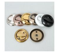 Stainless Steel Invisible Recessed Cabinet Pulls, 15 mm Round Ring Hidden Door Handles for Wardrobe & Drawers, 304 Stainless Steel Flush Mount Knob Home Hardware (Silver Handle)