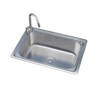 Stainless Steel Kitchen Sink - Rectangular Undermount Single Bowl Wash Basin with Accessories for Indoor Laundry Garage Restaurant - Durable & Stylish