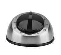 Stainless Steel Kitchen Timer | 60 Minute Wind Up Mechanical Timer | No Battery Needed for Salon/Office/Lab Use | Sturdy & Long - lasting Time Reminder