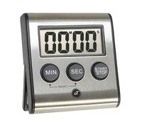 Stainless Steel Kitchen Timer with Magnetic Back, Loud Alarm, Easy-to-Read Display, 60-Minute Countdown