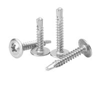 Stainless Steel Large Flat Head Self-Tapping Screws, 20/200PCS Cross Head Fasteners for Wood Metal Furniture Repair(100PCS,25mm)