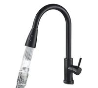 Stainless Steel Lead-Free Environmentally Friendly Kitchen Composite Pull-Out Faucet With Second Level Water Outlet(Khaki)