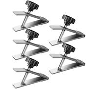 Stainless Steel Leveling Tool - 9.8x2.5x5 cm height adjuster, lightweight and compact | 5-piece set, easy-clean installation accessory, ideal for floor wall ceramic porcelain tiling, profess