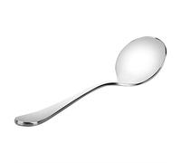 Stainless Steel Long Handle Spoon | Large Head for Coffee/Tea/Rice | Sturdy Teaspoon for Kitchen & Dining | Easy Wipe Polished Finish