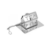 Stainless Steel Loose Tea Leaf Infuser Ball Strainer Filter Diffuser Herbal House Shape Durable Rustless Easy to Use and Clean for Kitchen Office Tea