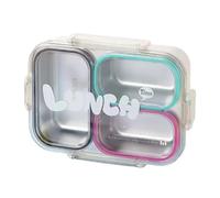 Stainless Steel Lunch Box - 3-Compartment Insulated Lunch Box with Lid