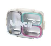 Stainless Steel Lunch Box - 3-Compartment Insulated Lunch Box with Lid