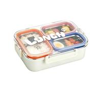 Stainless Steel Lunch Box, 3 Compartment Leak Proof Food Container, Meal Prep Box with Lid, Portable Healthy Food Storage Solution for School Camping Fruits Meat Snacks, 8.98x6.61x2.72 Inches