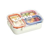 Stainless Steel Lunch Container - 3 Compartment Leak Proof With Lid