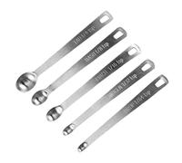 Stainless Steel Measuring Spoons- Easy To Use Mini Seasoning Measuring Spoons | 5pcs Measure Spoon For Coffee | Mini Stainless Steel Measure Spoon Cups Set, Tablespoons Set For Dry Liquid