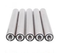 Stainless Steel Metal Rollers - 5 Pack Commercial Line Powerless Conveyor Rollers for Roller Conveyor(Dia 1"/25mm,L 9.8"/250MM)