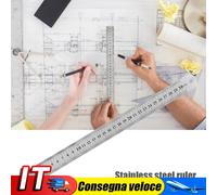 Stainless Steel Metal Straight Ruler Double Sided Measuring Tool (150mm) IT