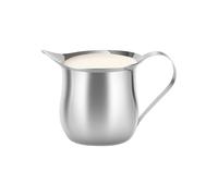 Stainless Steel Milk Jug | 240ML Mini Creamer Pitcher With Handle | Frothing Milk Coffee Cream Sauce Dispenser | Home Kitchen Cafe Restaurant Accessory