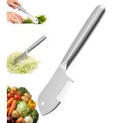 Stainless Steel Multi-Purpose Julienne Peeler - Vegetable Julienne Slicer Handheld with Comfortable Handle and Hanging Hole for Fruit Potatoes Carrot (Silver,1 set)