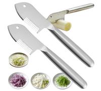 Stainless Steel Multi-purpose Julienne Peeler, Vegetable Julienne Slicer Quick & Easy Kitchen Shredder, with Comfortable Handle and Hanging Hole, For Green Onions (2Pcs)