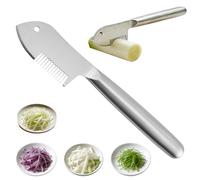 Stainless Steel Multi-purpose Julienne Peeler, Vegetable Julienne Slicer Quick & Easy Kitchen Shredder, with Comfortable Handle and Hanging Hole, For Green Onions (1Pcs)