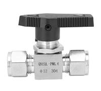 Stainless Steel Needle Valve | 2 - Way High Pressure Flow Control for Water/Oil/Gas | 304 SS Valve with 930PSI Highest Pressure | SS - 44S6 (F12)