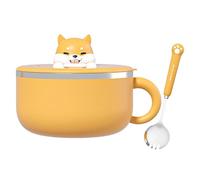 Stainless Steel Noodle Bowl,1200ml Spoon Included Kitchenware,Instant Noodle Maker Bowl - for College Dorm Apartment Kitchen Dining Room Students Adults