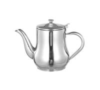 Stainless Steel Oil Dispenser with Filter 13oz Durable Drip-Free Design Easy Pour Handle Polished Finish Metal Kitchen Accessory for Oil Tea or Coffe