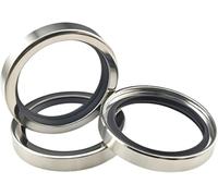 Stainless Steel Oil Seal Gasket,1pcs ID 25mm PTFE Seals for High Speed Rotating or Reciprocating Components, OD 35mm, Thickness 7mm(25x36x8mm)