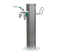 Stainless Steel Outdoor Garden Water Column with Hose Hanging Bracket Freestanding Faucet & Fountain for Outdoor Use 50cm Height