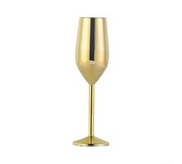 Stainless Steel per champagne per flute 22cm Shatterproof Stainless(Gold) | steel, rust resistant, safe for all drinks, 22cm height, per ideal for daily use