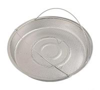 Stainless Steel per steamer Rack 24.5cm with Handle Stainless(22.5 cm) | Ergonomic handle, safe lifting, fits standard pots, 24.5cm diameter, dishwasher safe