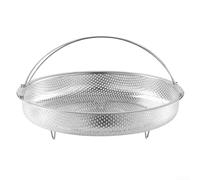 Stainless Steel per steamer Rack 24.5cm with Handle Stainless(24.5cm) | Ergonomic handle, safe lifting, fits standard pots, 24.5cm diameter, dishwasher safe