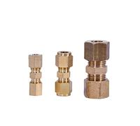 Stainless steel pipe fittings, Pipe-Fitting 1pcs Fit OD Tube Compression Union Brass Pipe Fitting Connector Home Garden Oil Water Fuel(Fit 7.9m Od Tube) Plumbing Fittings