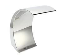 Stainless Steel Pool Waterfall Nozzle | G1 1/2 Thread & Arc Design | Fountain Outlet for Pools/Ponds | 304 Stainless Steel
