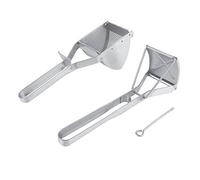 Stainless Steel Potato Ricer & Masher | Robust Manual Food Press for Smooth Mashed Potatoes/Garlic/Fruit | Easy to Maintain Kitchen Gadget with Polished Holes