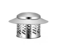 Stainless Steel Rain Cover for Chimneys, 80 mm Fine Mesh Fireplace Hood, Durable Protection for All Chimney Types