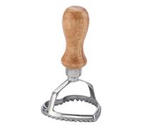 Stainless Steel Ravioli Stamp and Pastry Cutter Set with Wooden Handle