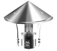 Stainless Steel Roof Vents Chimney Caps, 80mm-300mm Round Chimney Cap Fireplace Accessories, Chimney Cowl, Roof Cowl, Chimney Cowl Stove Pipe Rain Cover Protector Cap Pot(Take over 210mm)
