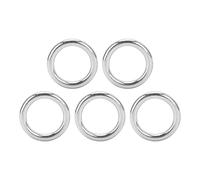 Stainless Steel Round Rings Welded | 304 Marine Grade Oxidation Tolerant Hoops | Sturdy O - Rings for Boats/Diving/Outdoor | 5pcs Set with 3 Sizes (3 * 15mm)