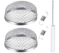 Stainless Steel RV Heater Vent Cover - 2 Pack Furnace Screen Guard | Heavy-Duty Mesh Protector for camperr, Caravan, or RV System, Easy Install Auto Accessory for Safe Ventilation During Travel