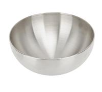 Stainless Steel Salad Bowl, Double Walled Insulation Technology, Tapered Bottom for Kitchen Home Restaurant Camping (Silvery)