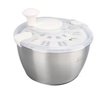 Stainless Steel Salad Spinner 5L, Vegetable Dryer with Lid and Colander