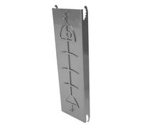 Stainless Steel Salmon Board, Cedar Grilling Plank, Adjustable Fish Cookware, 52x16x4cm, Flame-Ready Grill Accessory, Secure Locking Frame, Natural Wood Base, for Campfire, BBQ, Outdoor Cooking